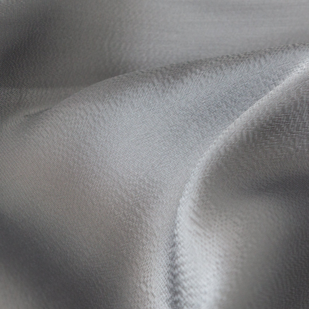 Satin-Faced Twill Organza - Luminous Charcoal - Anise Collection