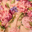 Mood Exclusive Italian Dusty Rose and Pompeian Red Painterly Floral Digitally Printed Silk Charmeuse