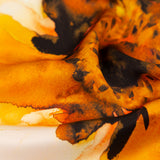 Mood Exclusive Italian Red, Mustard and Teal Abstract Floral Silk Charmeuse