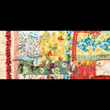 Mood Exclusive Italian Aqua Haze, Sand Dollar and Bamboo Patchwork Digitally Printed Silk Charmeuse