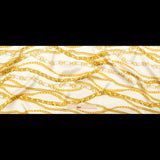 Mood Exclusive Italian Chino Green and Gold Chains Digitally Printed Silk Charmeuse