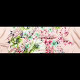 Mood Exclusive Italian Pink Silk Charmeuse with Central Digitally Printed Florals
