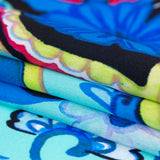 Mood Exclusive Italian Baleine Blue, Lime and Azalea Pink Paisley Digitally Printed Silk Charmeuse