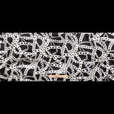 Mood Exclusive Italian Black and White Chains Digitally Printed Silk Charmeuse