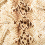 Mood Exclusive Italian Frozen Dew and Brown Python Printed Silk Charmeuse
