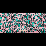 Mood Exclusive Italian Pink and Turquoise Abstract Digitally Printed Silk Charmeuse
