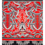 Mood Exclusive Italian Red and Black Large-Scale Digitally Printed Silk Charmeuse Panel