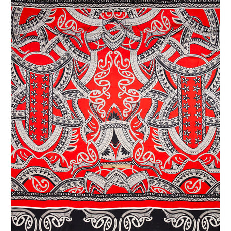 Mood Exclusive Italian Red and Black Large-Scale Digitally Printed Silk Charmeuse Panel