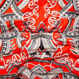 Mood Exclusive Italian Red and Black Large-Scale Digitally Printed Silk Charmeuse Panel