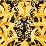 Mood Exclusive Italian Black and Golden Spice Large-Scale Digitally Printed Silk Charmeuse Panel