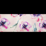 Mood Exclusive Italian Barely Pink and Red Violet Watercolor Floral Silk Organza