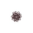 Italian Translucent Black Glass Flower Applique/Brooch - 2"