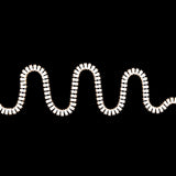 Italian White and Gold Baguette Chain Trim - 0.25"