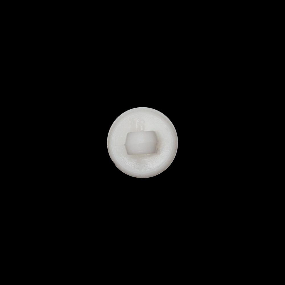 Italian Ivory Plastic Shank Button - 16L/10mm