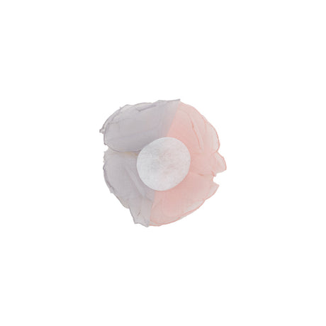Italian Coral, Gray and Ivory 3D Flower Applique - 2.25"