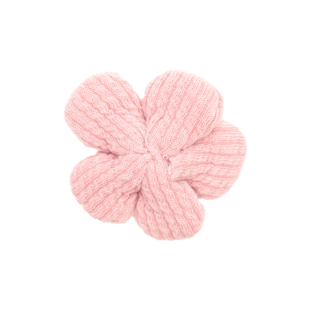 Italian Pink and Gray Flower Applique - 2"