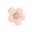 Italian Pink and Gray Flower Applique - 2"