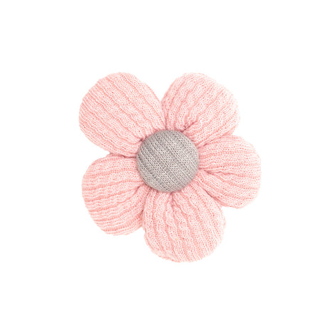 Italian Pink and Gray Flower Applique - 2"