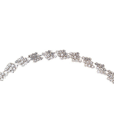 Italian Crystal and Silver Rhinestone Trim - 0.375"