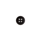 Italian Black Plastic 4-Hole Button - 14L/9mm