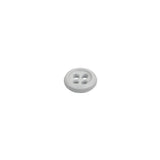 Italian White Plastic 4-Hole Button - 14L/9mm