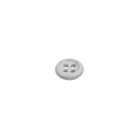 Italian White Plastic 4-Hole Button - 14L/9mm