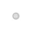 Italian White Plastic 4-Hole Button - 14L/9mm