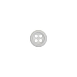 Italian White Plastic 4-Hole Button - 14L/9mm