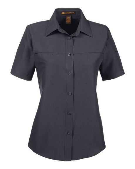 Harriton Women's Key West Short Sleeve Performance Staff Shirt