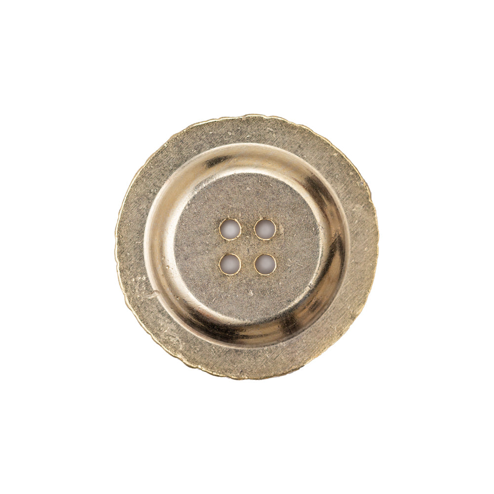Italian Gold Ornate Metal Zamac Button - 36L/23mm