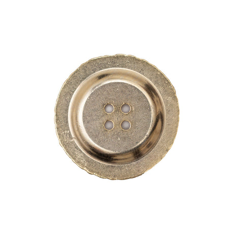 Italian Gold Ornate Metal Zamac Button - 36L/23mm