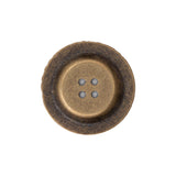 Italian Antique Gold Ornate Metal Zamac Button - 36L/23mm