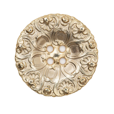 Italian Gold Ornate Metal Zamac Button - 44L/28mm
