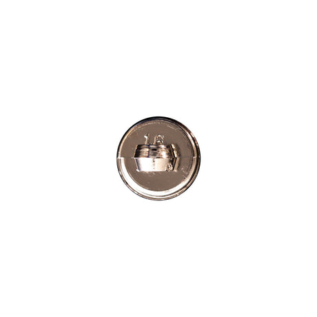 Italian Silver Domed Plastic Shank-Back Button - 16L/10mm