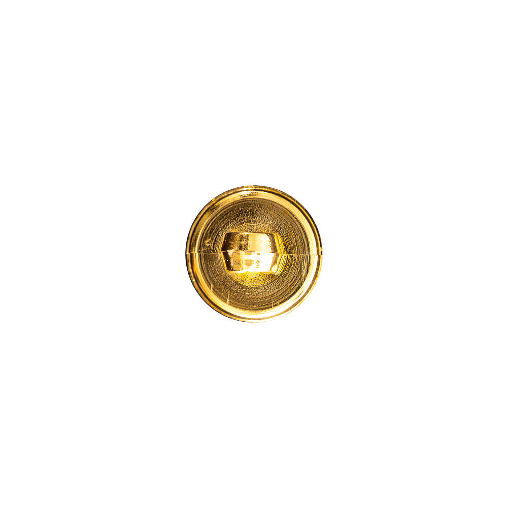 Italian Gold Domed Plastic Shank-Back Button - 16L/10mm