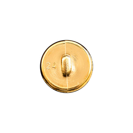 Italian Gold Domed Plastic Shank-Back Button - 24L/15mm