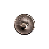 Italian Silver Domed Plastic Shank-Back Button - 28L/18mm
