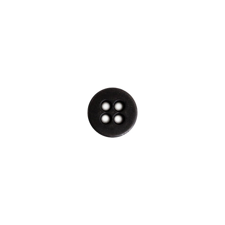 Italian Black Metal 4-Hole Button - 14L/9mm