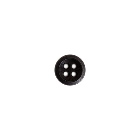 Italian Black Metal 4-Hole Button - 14L/9mm