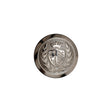 Italian Silver Crest Metal Shank Button - 24L/15mm