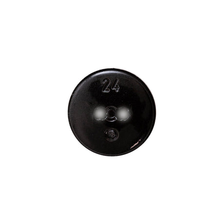 Italian Black Gravel 2-Hole Button - 24L/15mm