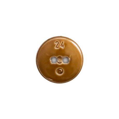 Italian Gold Gravel 2-Hole Button - 24L/15mm