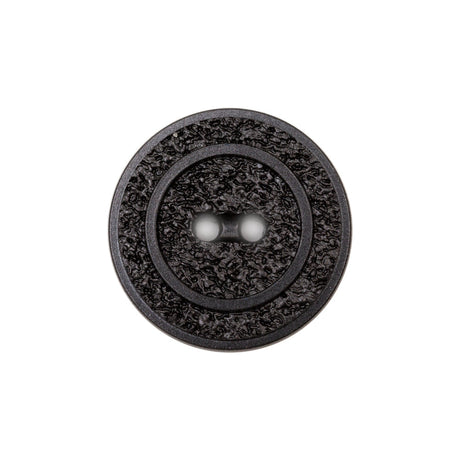 Italian Black Gravel 2-Hole Button - 36L/23mm