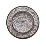 Italian Silver Gravel 2-Hole Button - 44L/28mm