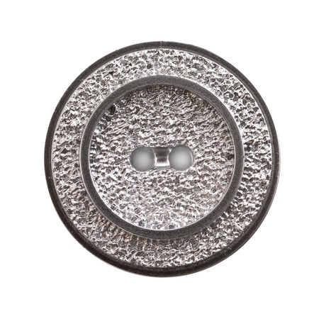 Italian Silver Gravel 2-Hole Button - 44L/28mm