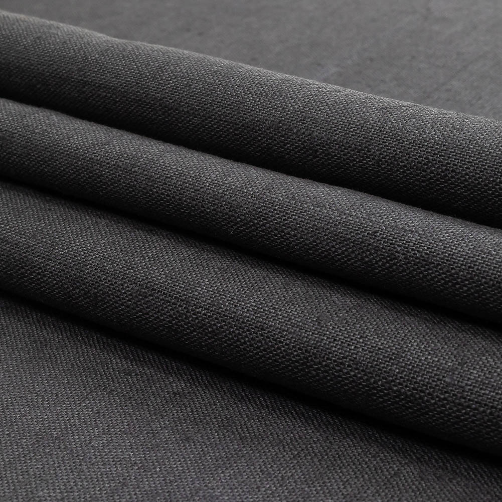 Charcoal Heavyweight Linen Woven