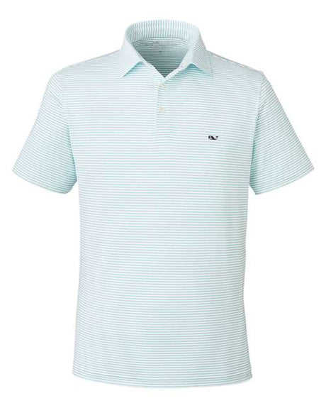 vineyard vines Men's Bradley Stripe Sankaty polo featuring refined striped styling for casual outfits