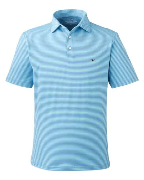 vineyard vines Men's Bradley Stripe Sankaty polo featuring refined striped styling for casual outfits