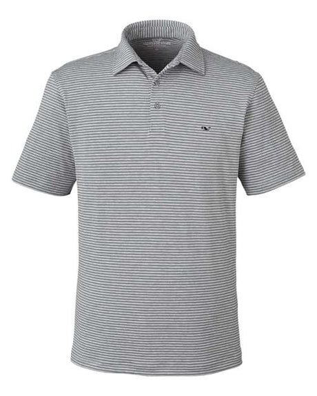 vineyard vines Men's Bradley Stripe Sankaty polo featuring refined striped styling for casual outfits