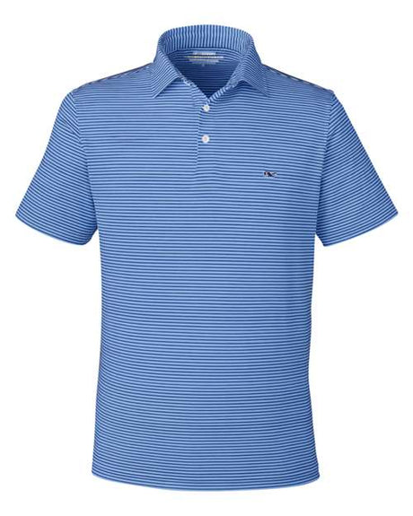 vineyard vines Men's Bradley Stripe Sankaty polo featuring refined striped styling for casual outfits